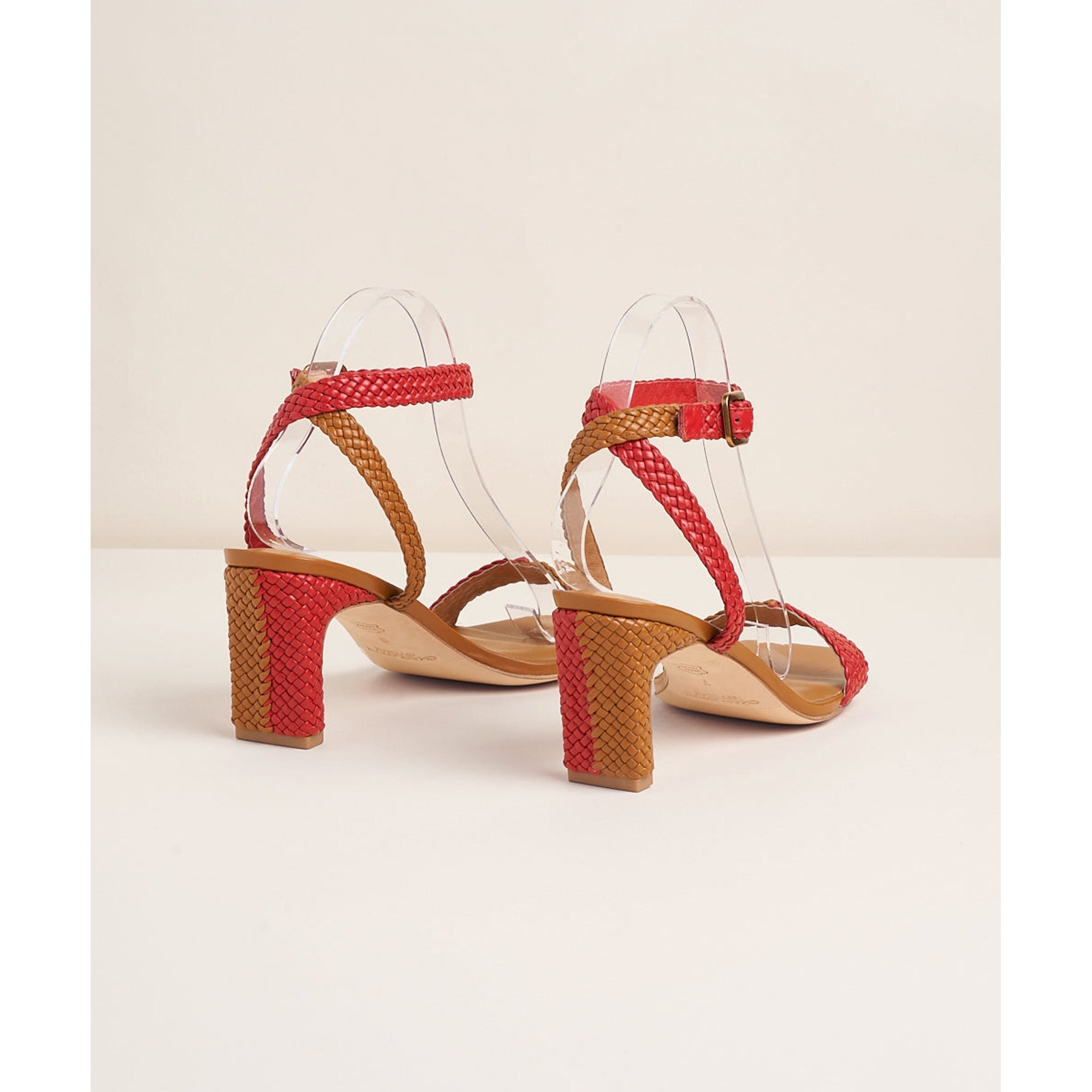 Enzo Strappy Heel | Bamboo Begonia