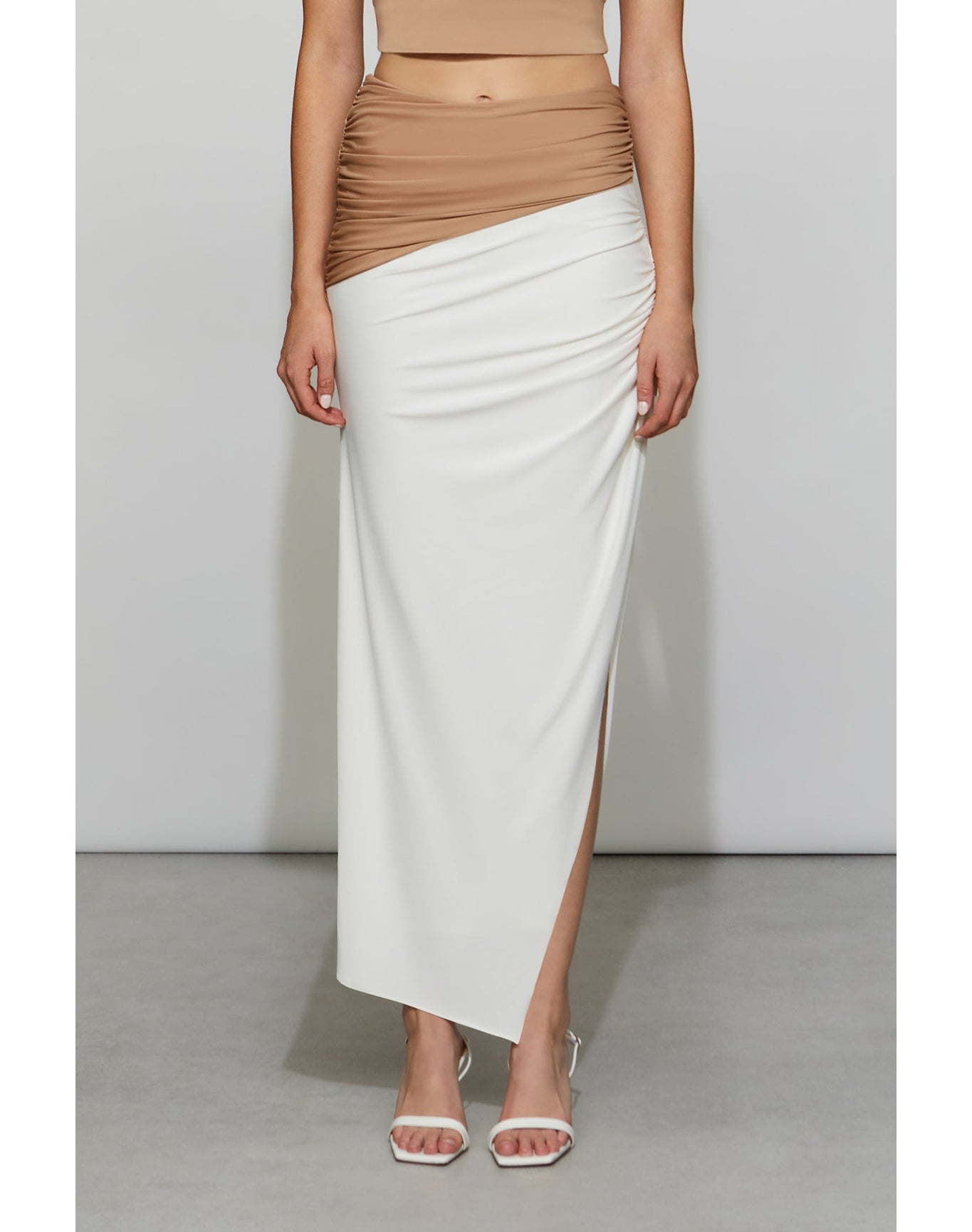 Et Ochs | Grayson Skirt | Camel/Ivory