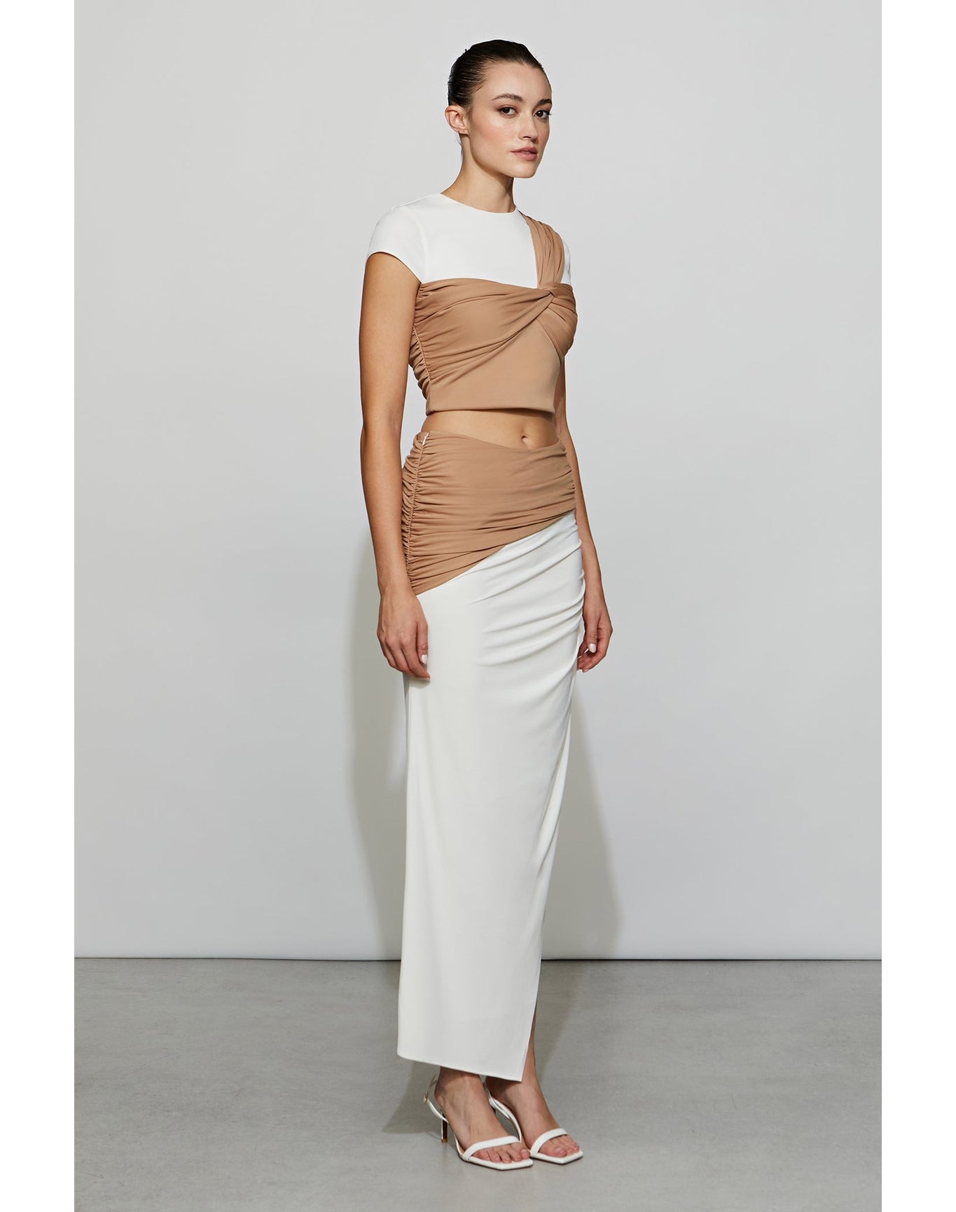 Et Ochs | Grayson Skirt | Camel/Ivory