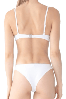 Euro Summer Hand - Beaded Embellished Bikini Bottom - White/Purple - Self - Adore