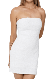 Evermore Hand - Beaded Embellished Mini Dress - Self - Adore