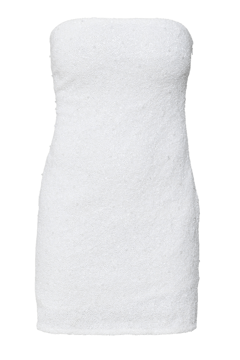 Evermore Hand - Beaded Embellished Mini Dress - Self - Adore