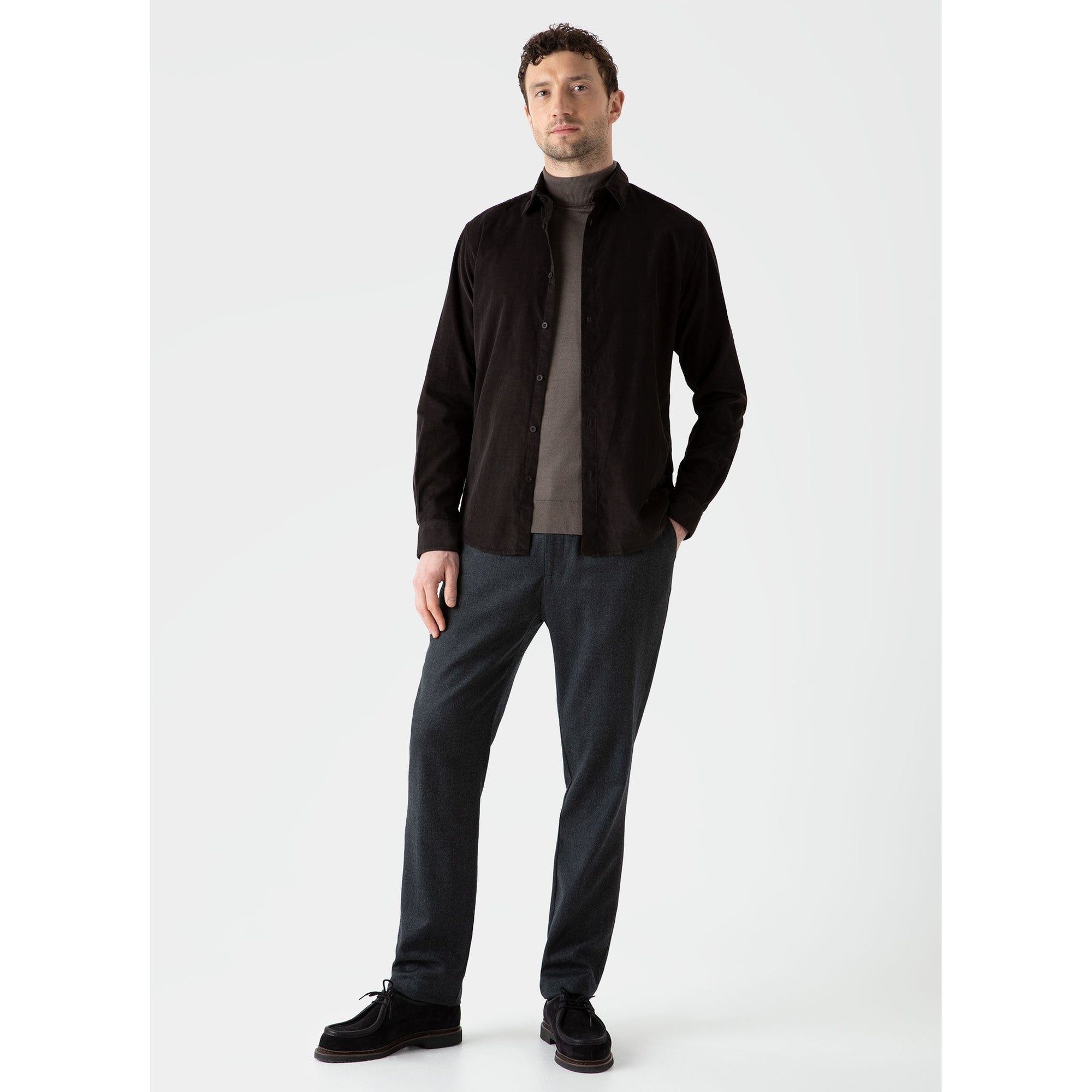 Extra-Fine Merino Roll Neck | Men | Cedar