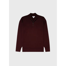 Extra-Fine Merino Zip Neck | Men | Maroon