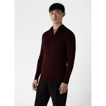 Extra-Fine Merino Zip Neck | Men | Maroon