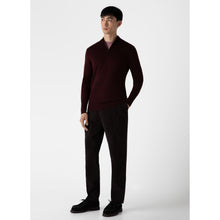 Extra-Fine Merino Zip Neck | Men | Maroon