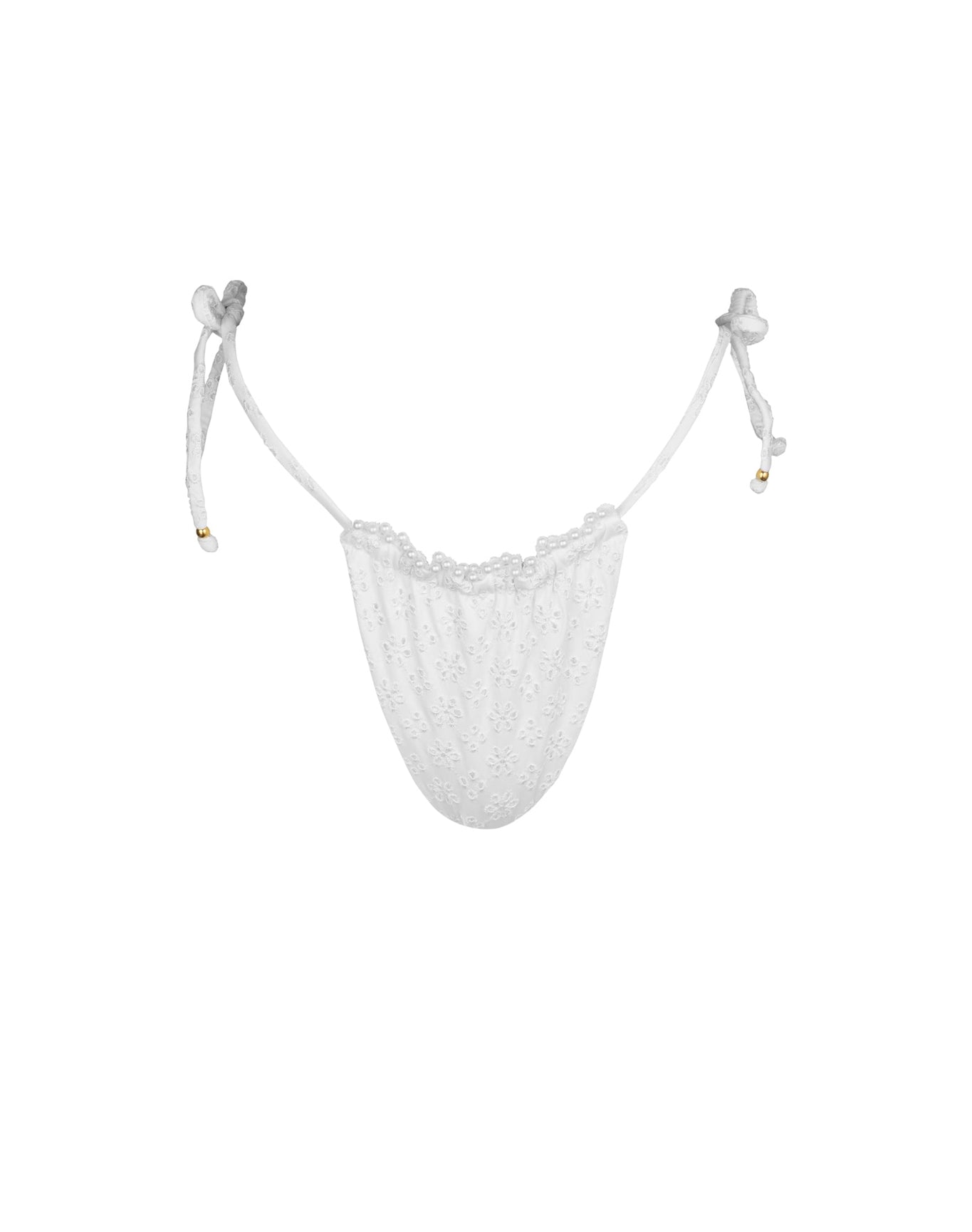 Eyelet Juliet Bikini Bottom | White