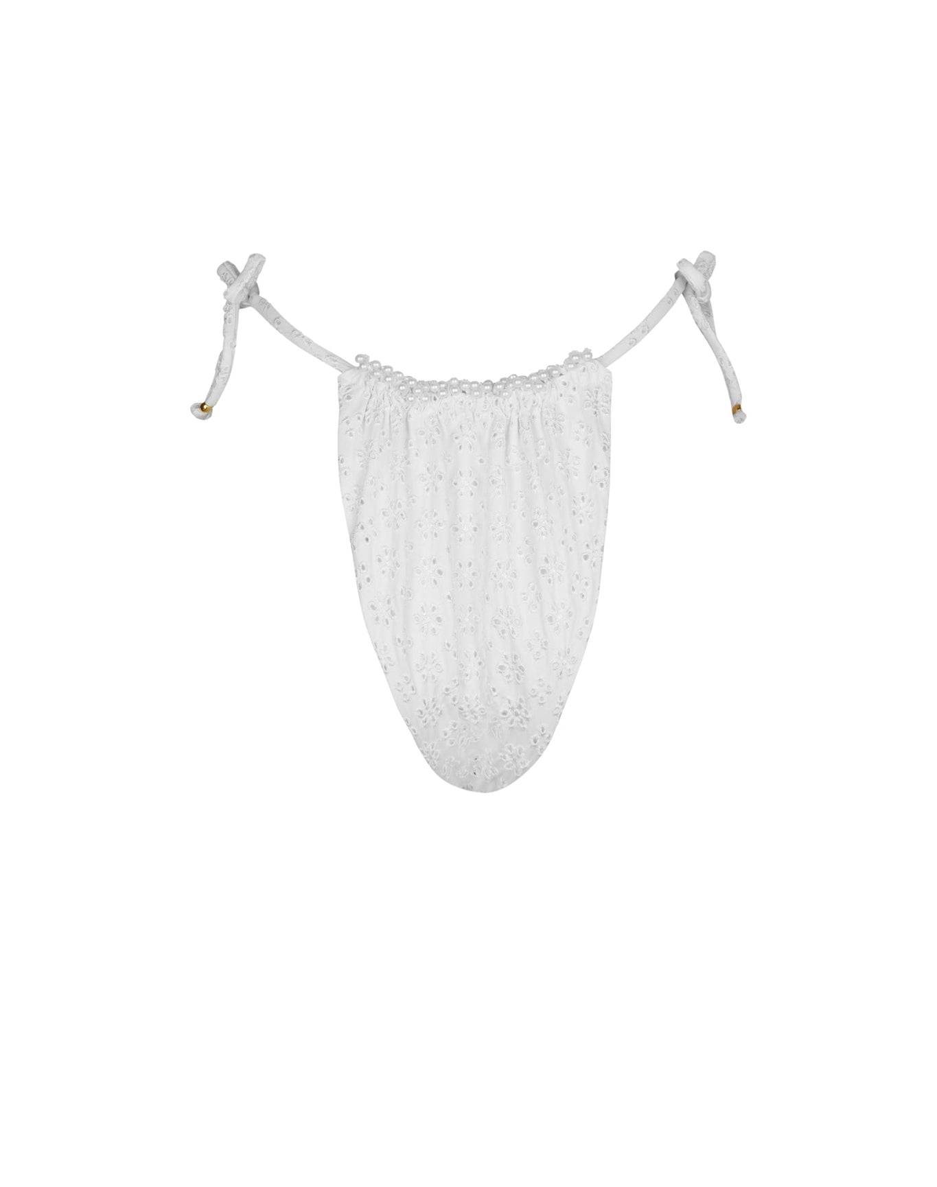 Eyelet Juliet Bikini Bottom | White
