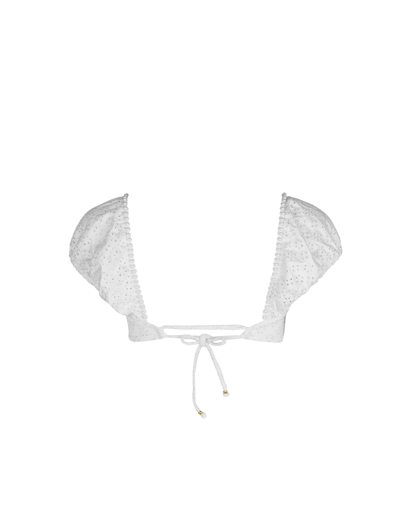 Eyelet Mabel Bikini Top | White