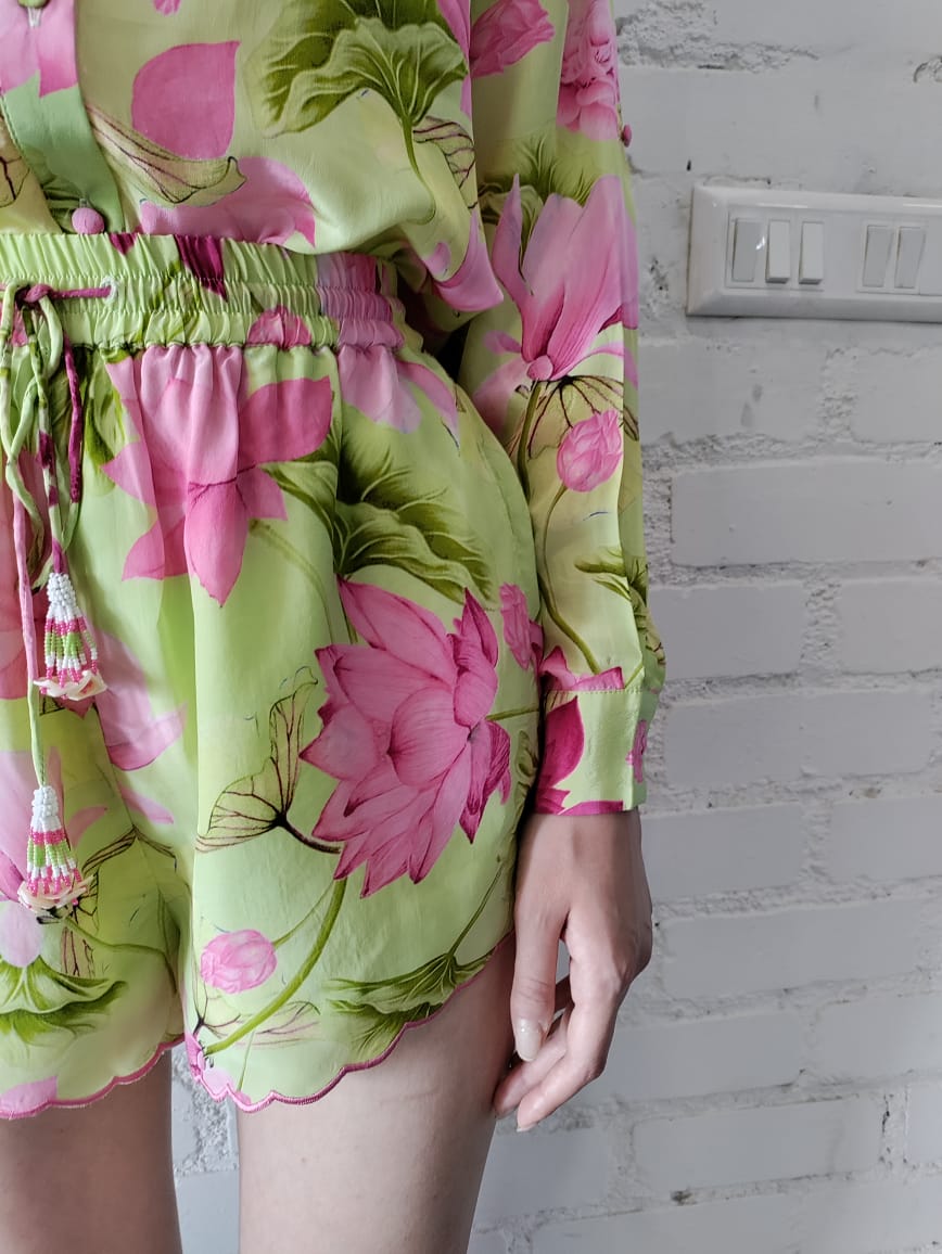 Rococo Sand | Ren Shorts | Green/Pink