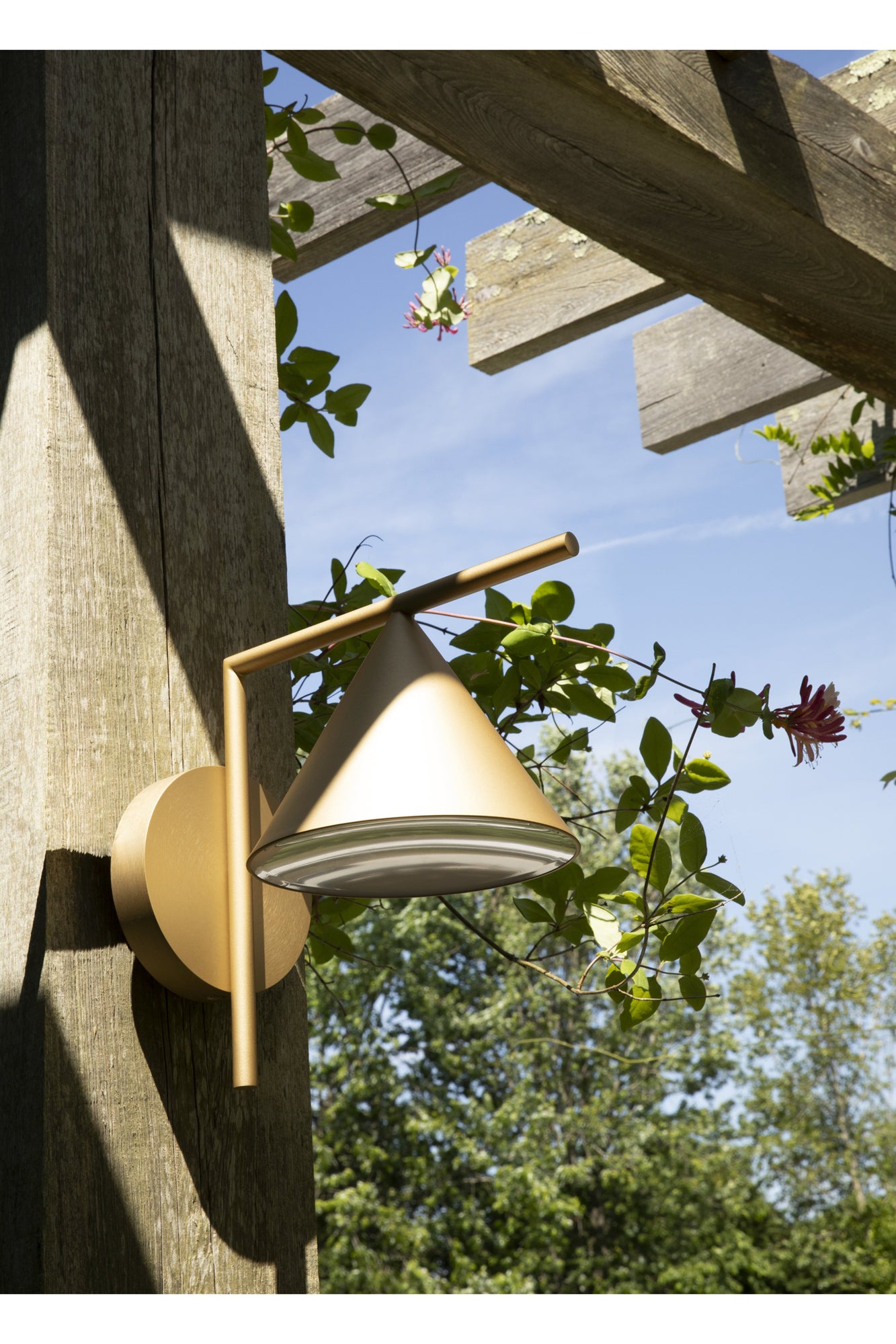 Captain Flint Outdoor Wall 3000K 1-10V | Brass