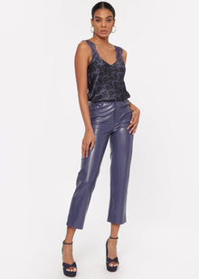 Hanie Vegan Leather Pant | Nightshadow