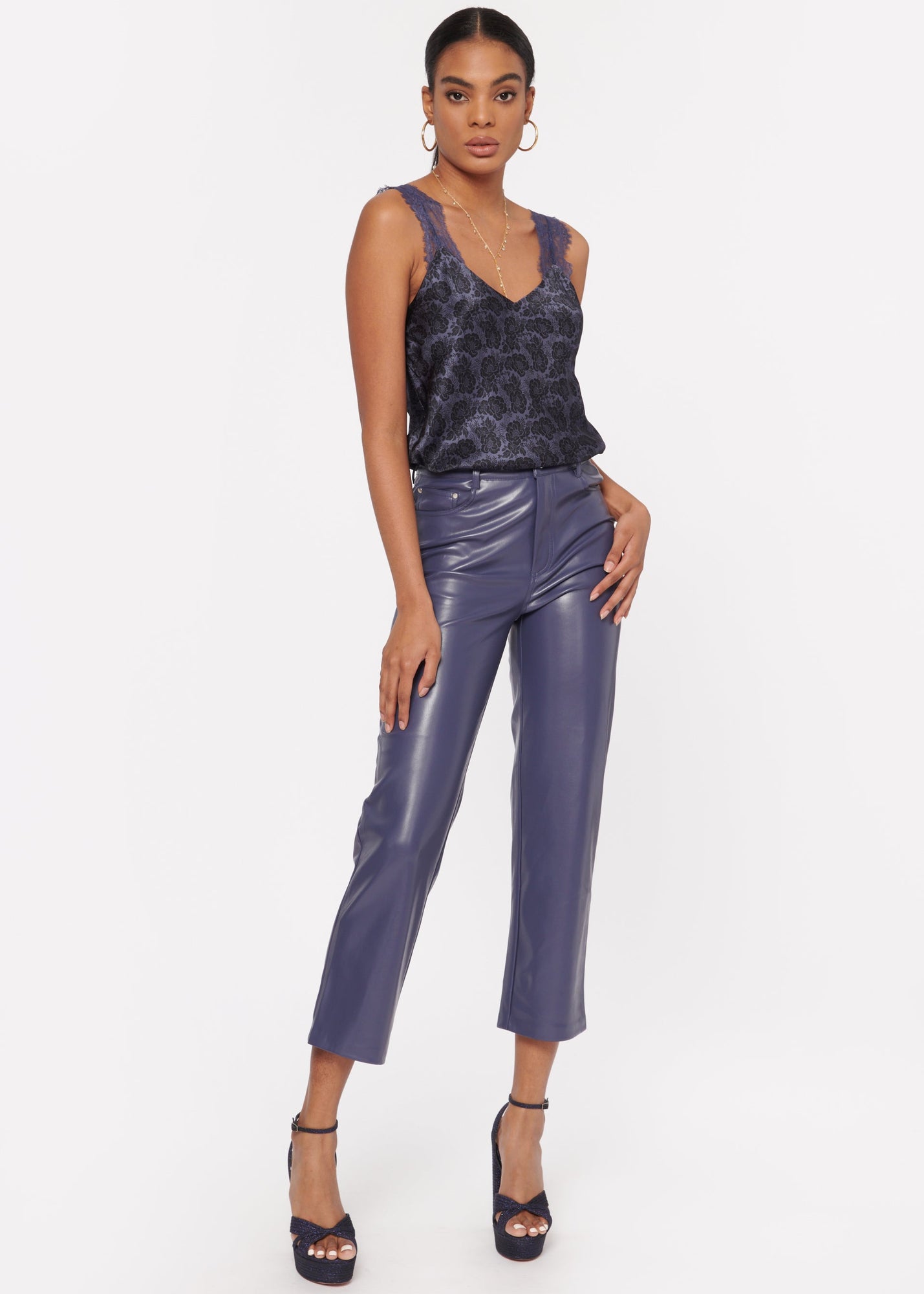 Hanie Vegan Leather Pant | Nightshadow