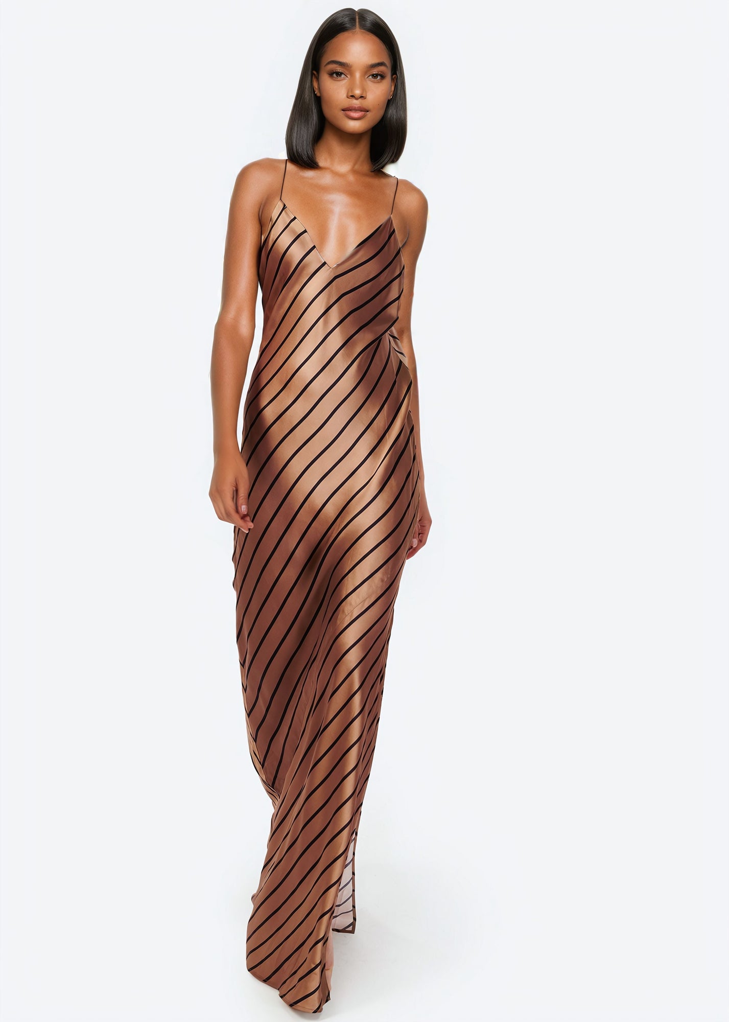 Raven Gown | Nutshell Stripe
