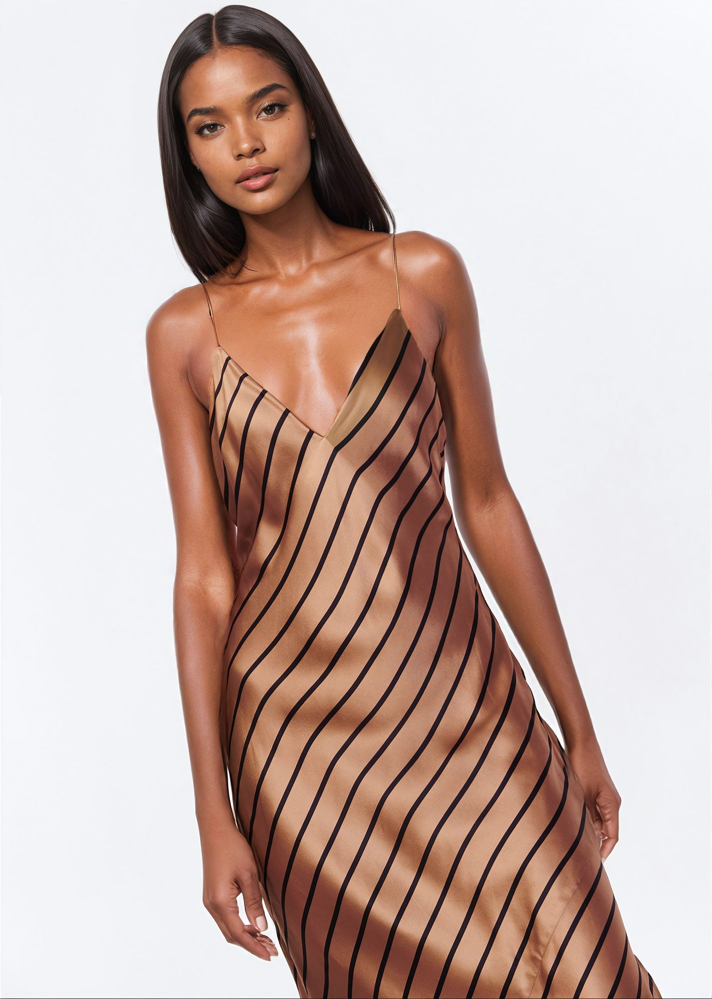 Raven Gown | Nutshell Stripe