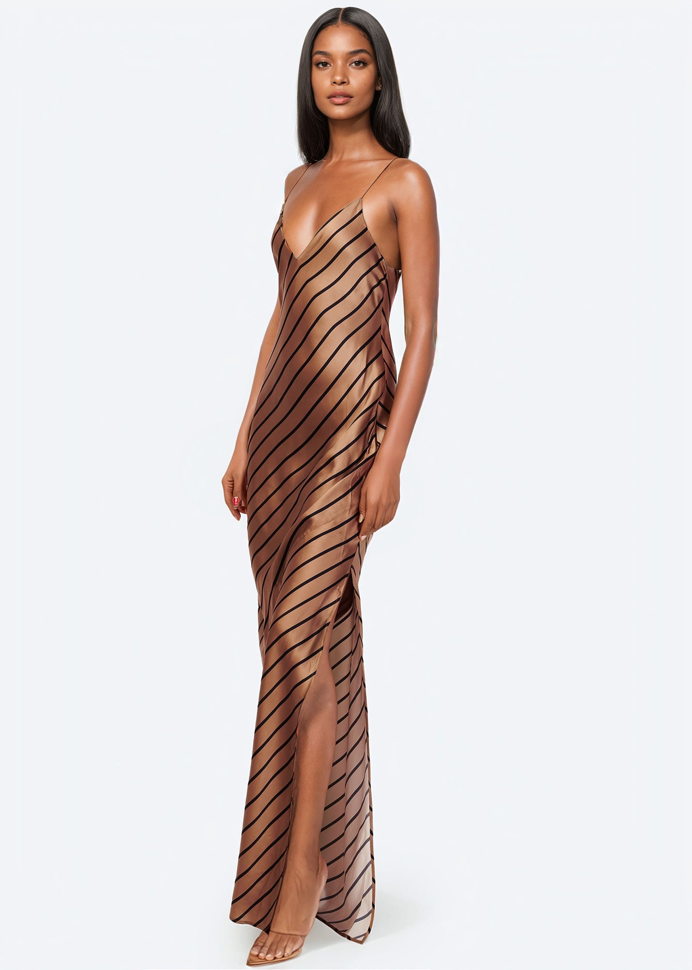 Raven Gown | Nutshell Stripe