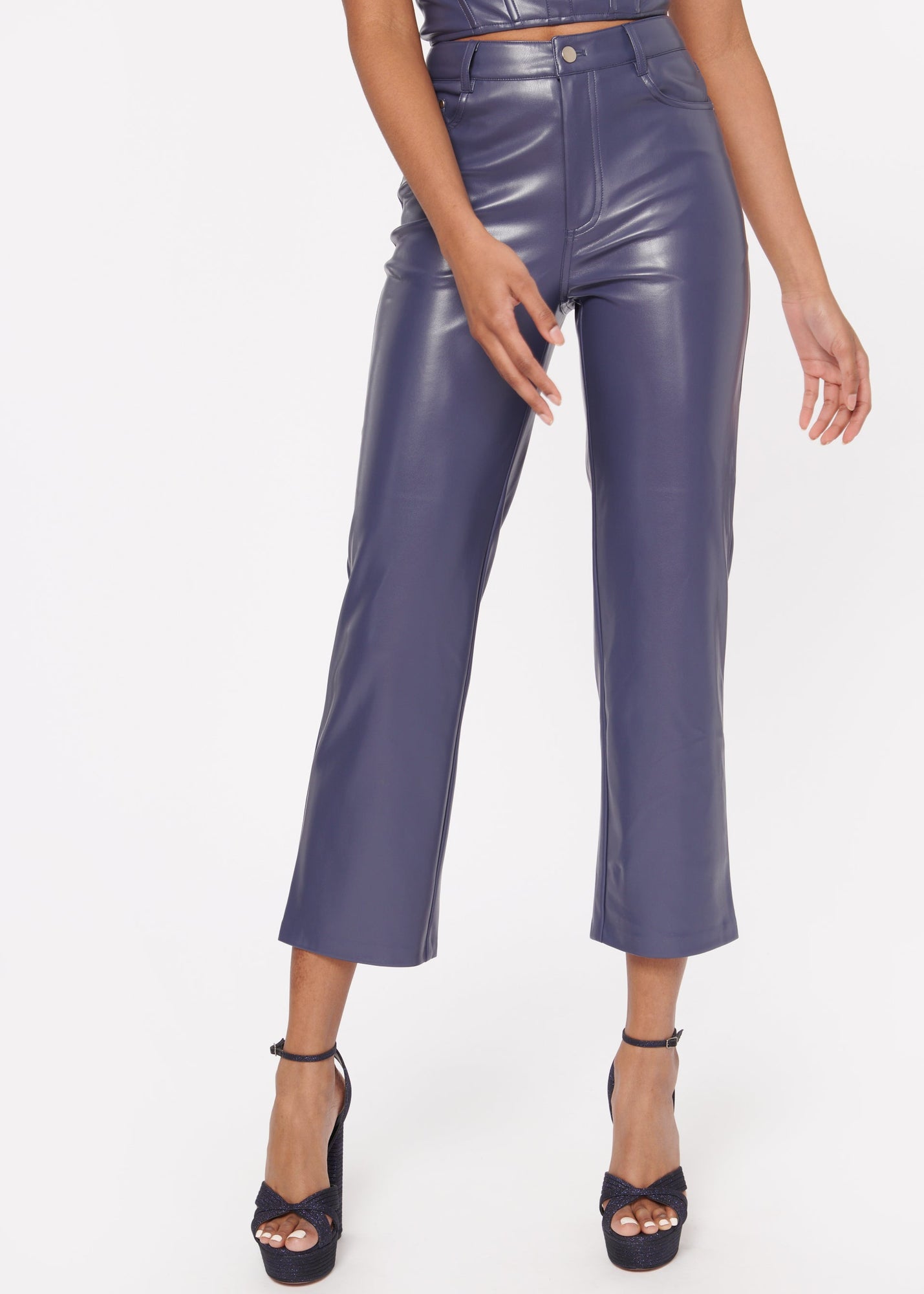 Hanie Vegan Leather Pant | Nightshadow