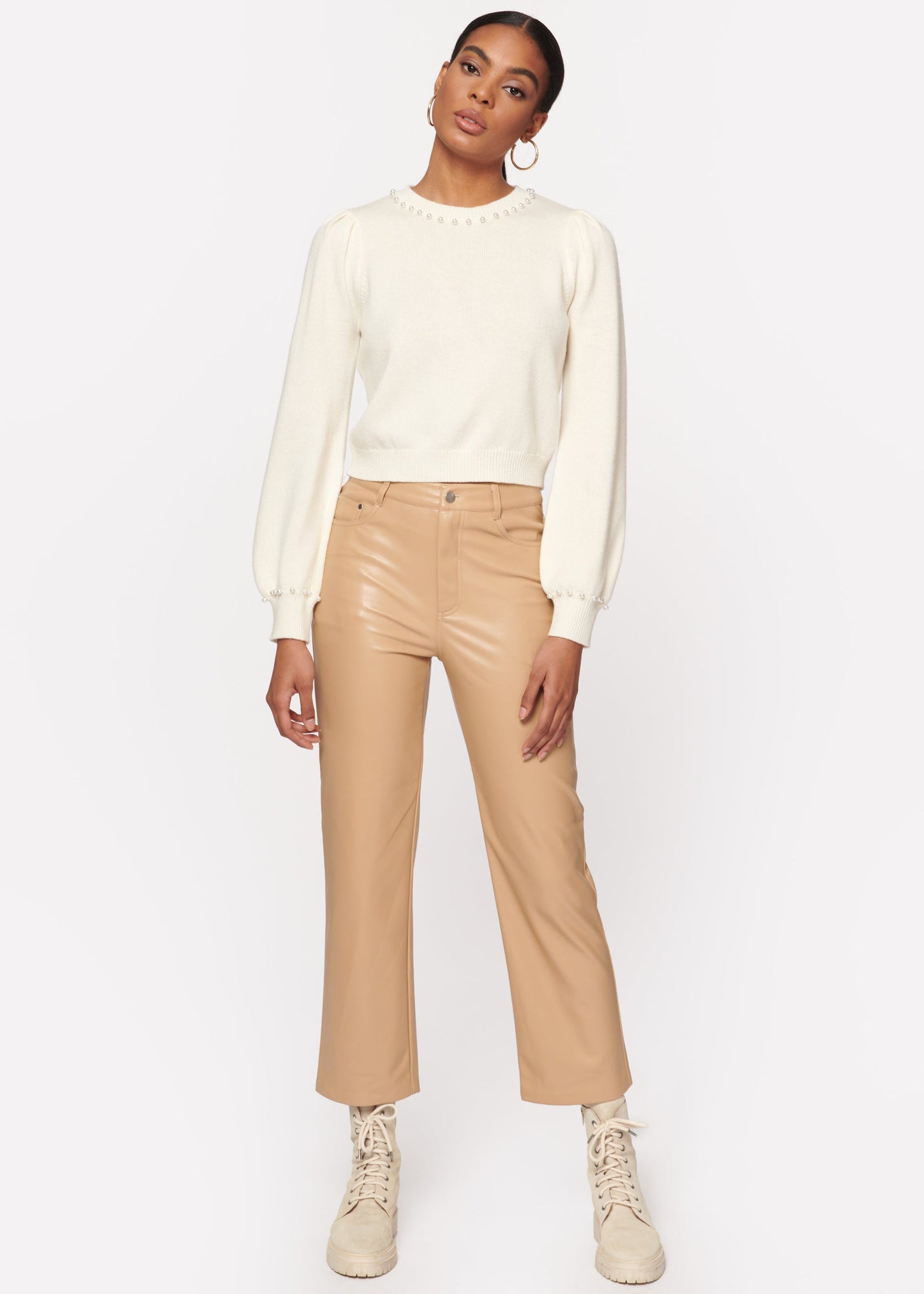 Hanie Vegan Leather Pant | Soy