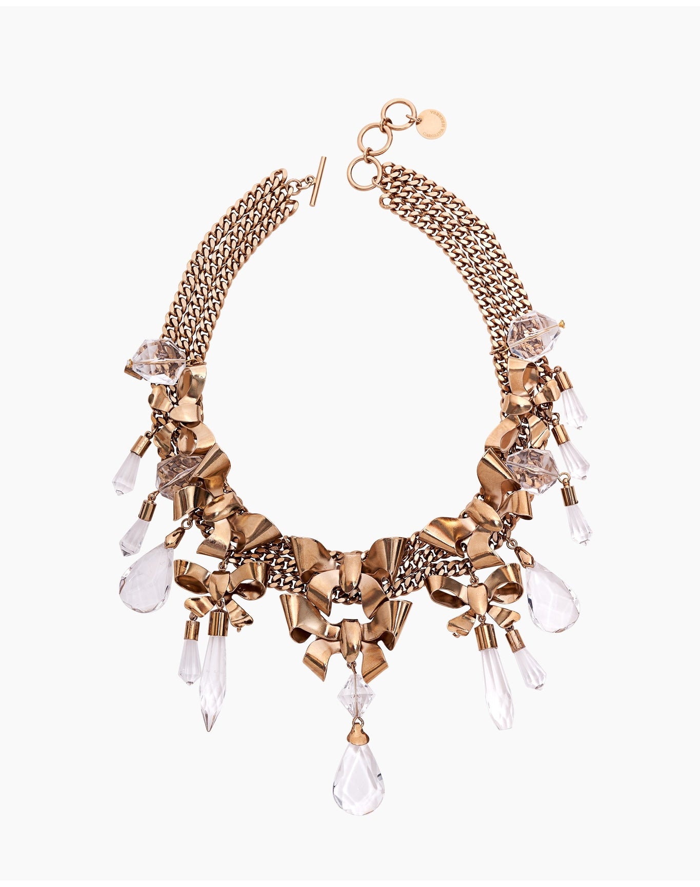 Bow & Bead Necklace | Clear