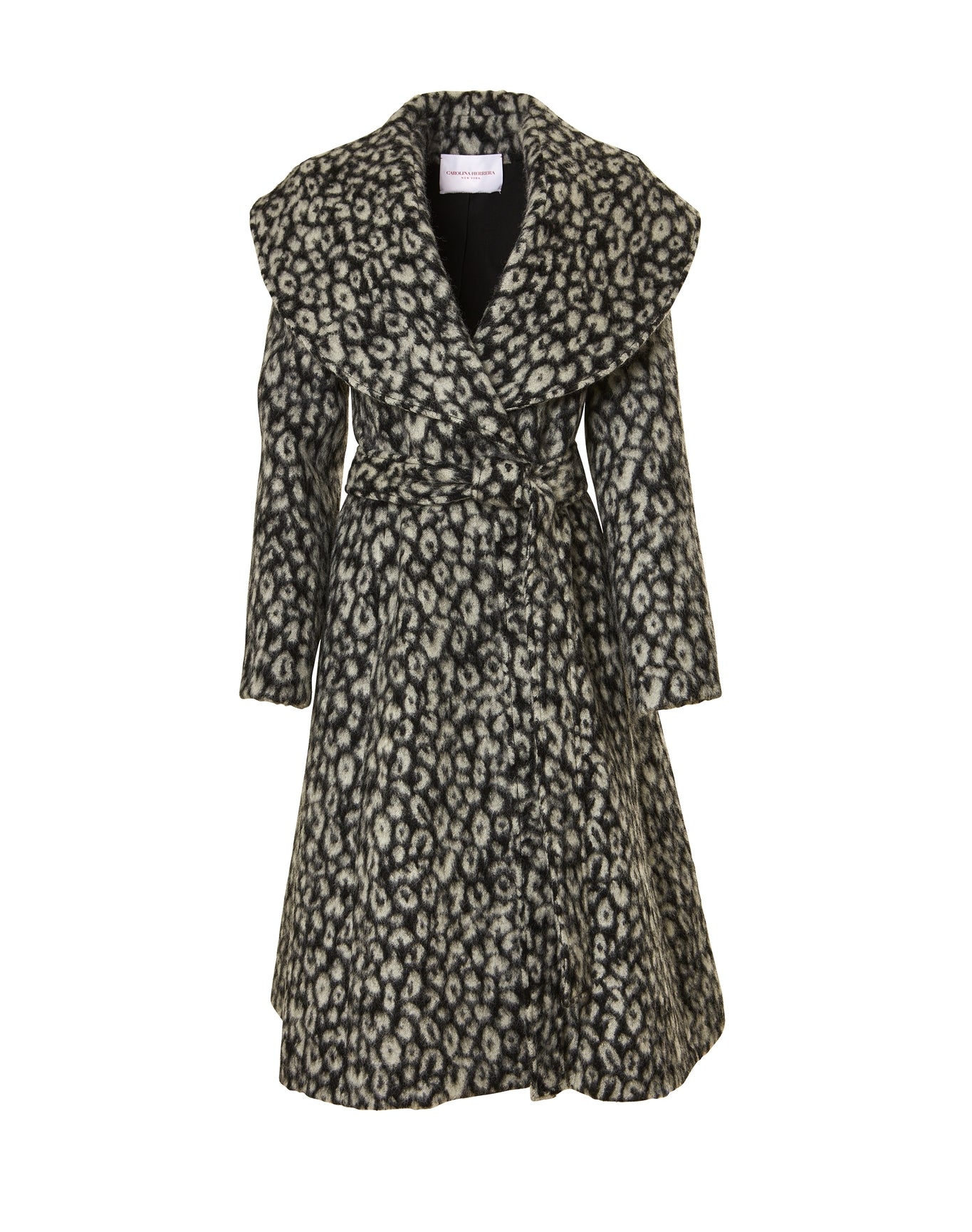 Shawl Collar Coat | Black Multi