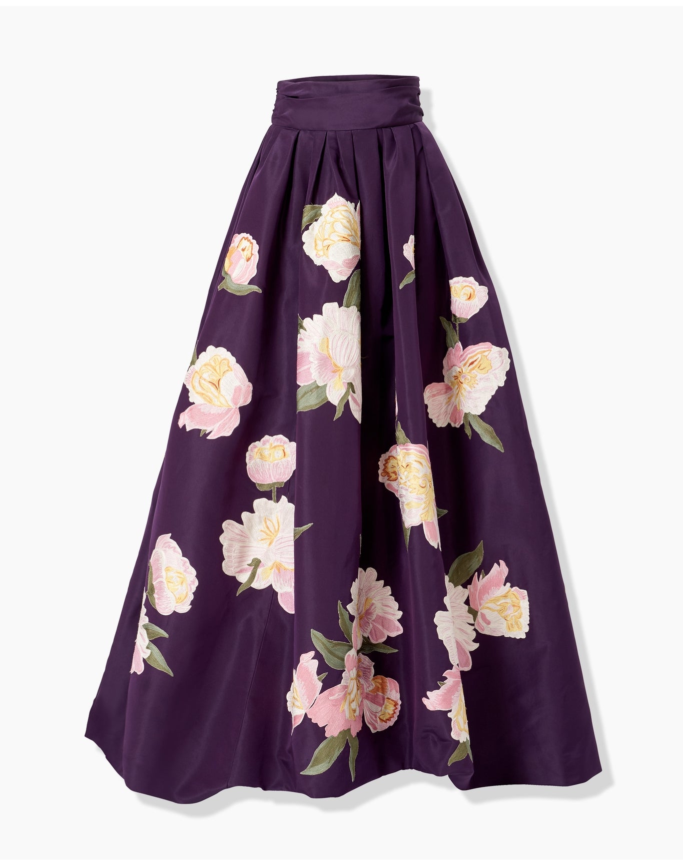 Embroidered Ball Skirt with Gathered Waistband | Fig Multi