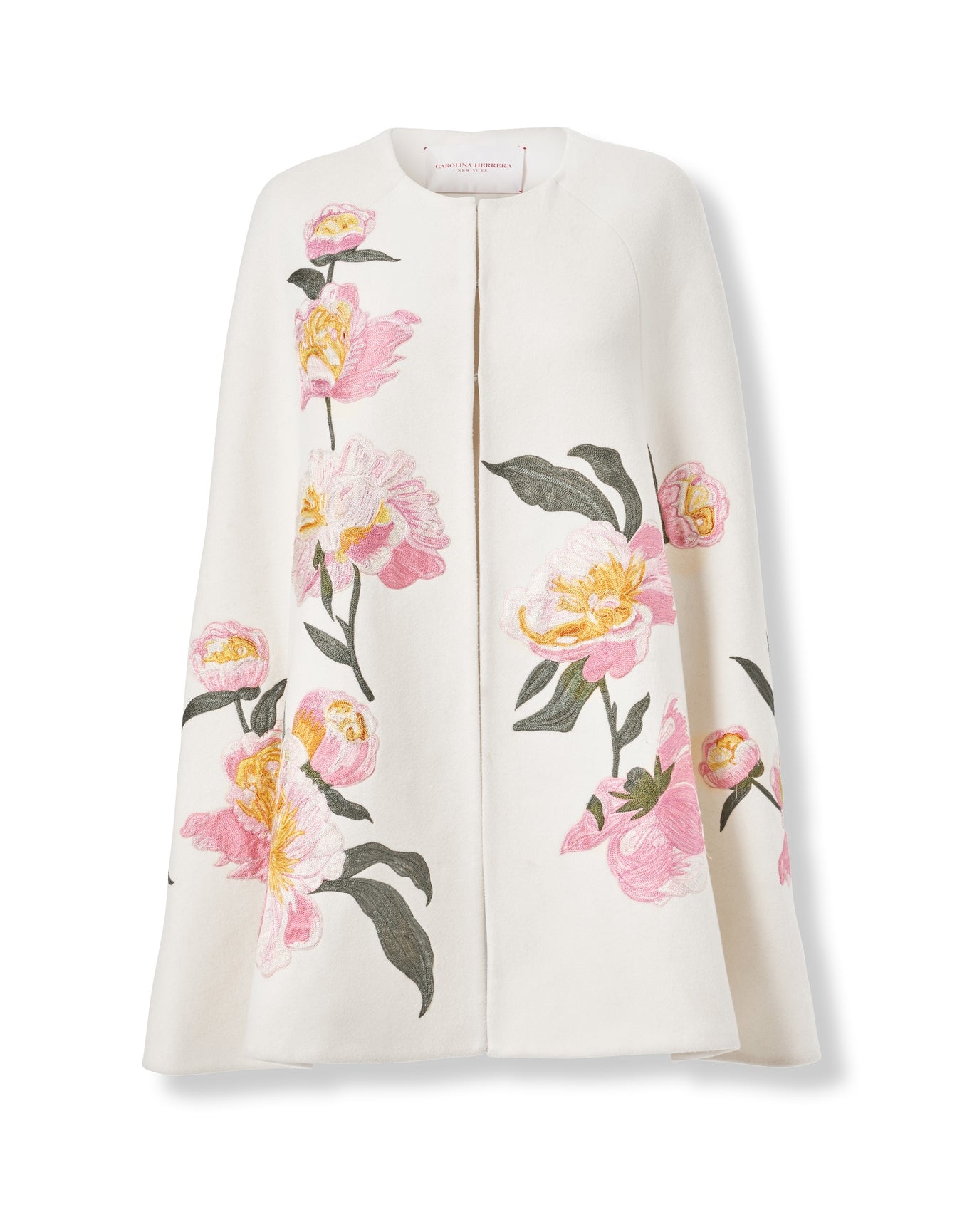 Embroidered Cape | Ivory Multi