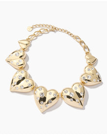 Molded Heart Necklace | Gold