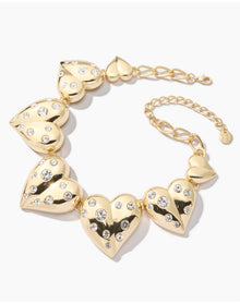 Molded Heart Necklace | Gold