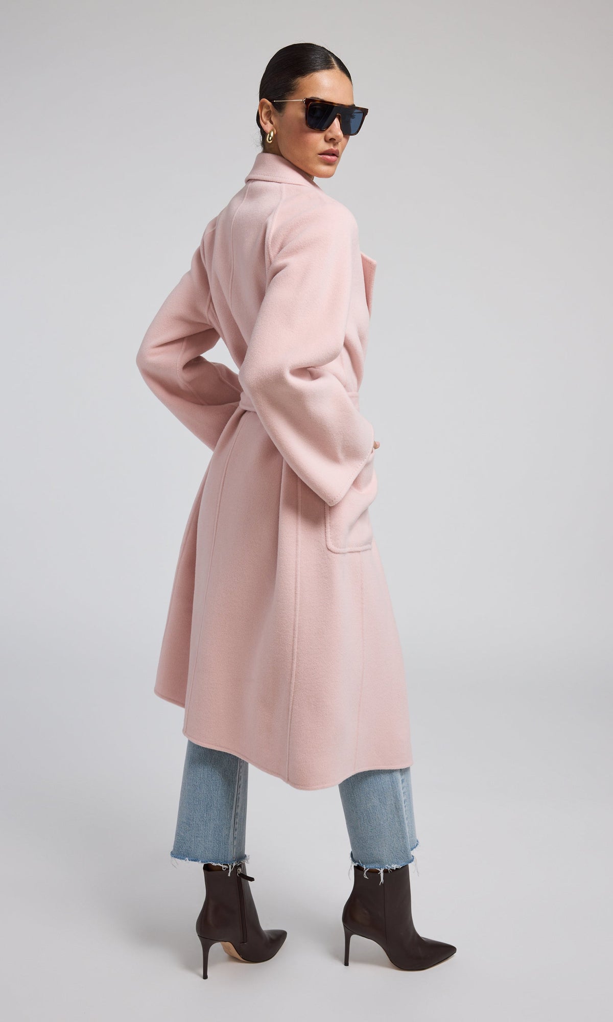 Grayson Wool Coat | Powder Pink