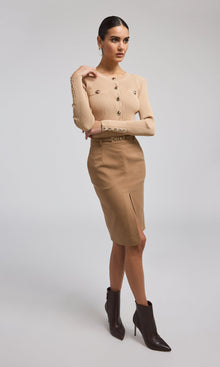 Alayna Suiting Skirt | Camel