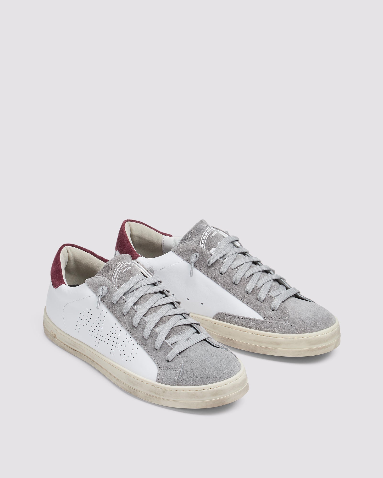 Men | John White/Burgundy Sneaker | White