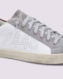 Men | John White/Burgundy Sneaker | White