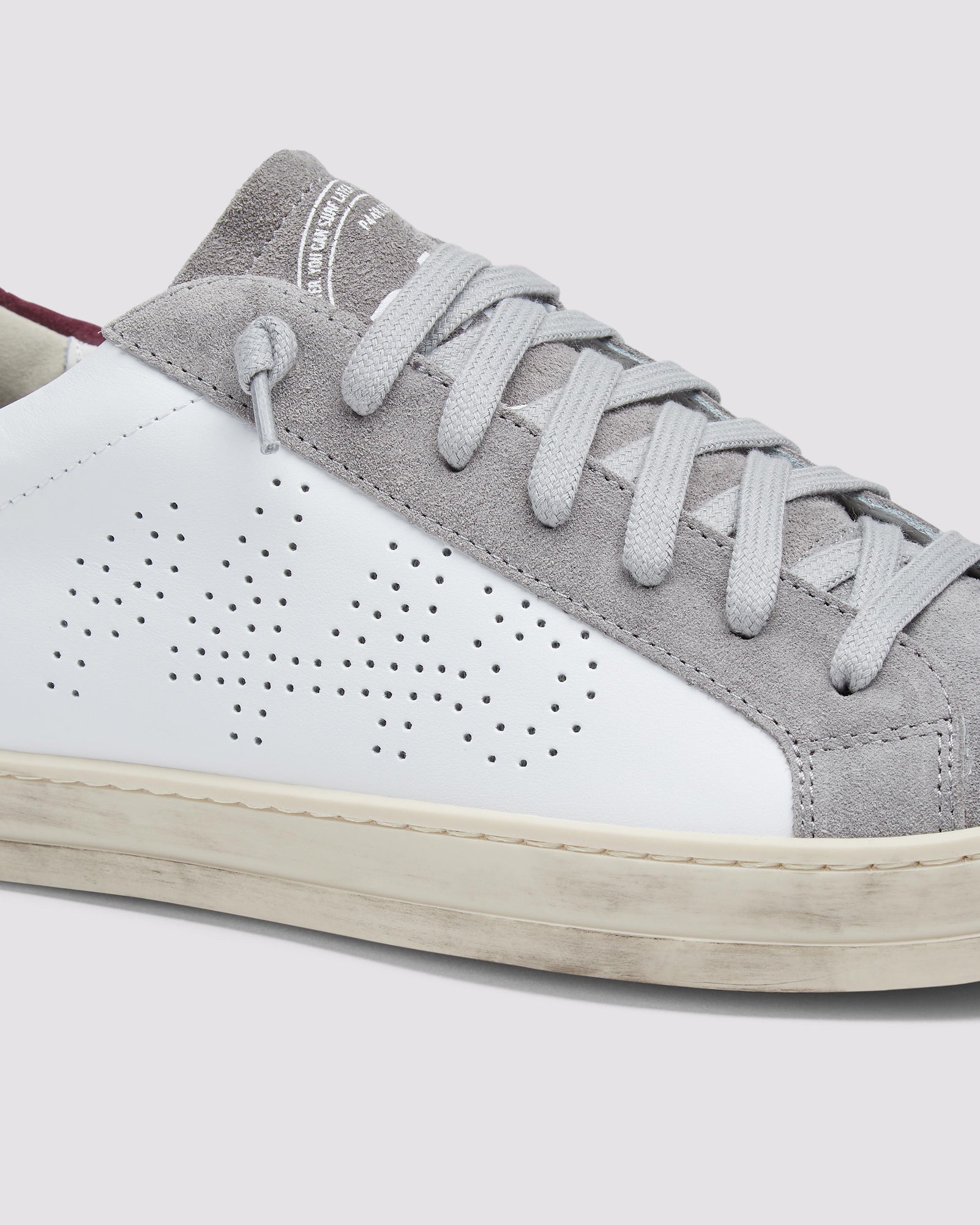 Men | John White/Burgundy Sneaker | White