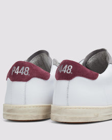 Men | John White/Burgundy Sneaker | White