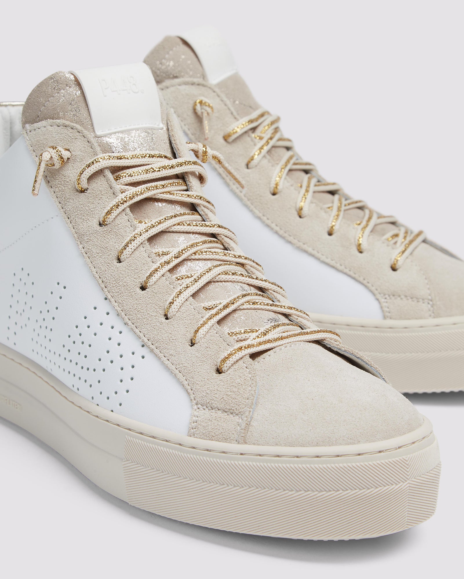Women | Thea Mid Champagne Sneaker | White