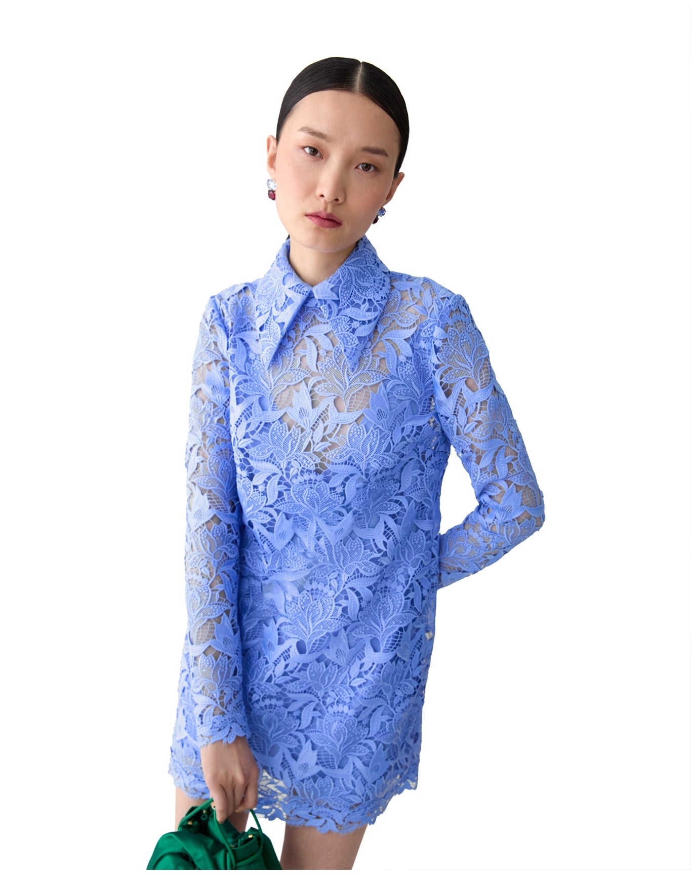 Long Sleeve Shift Dress with Collar