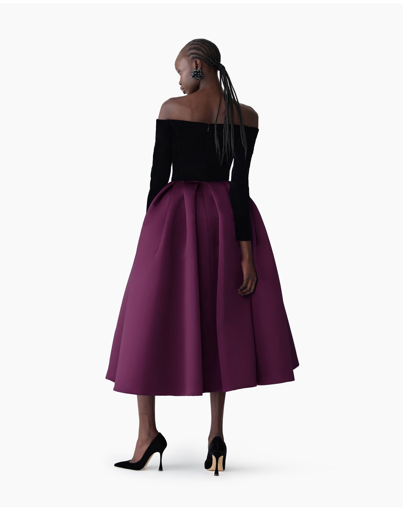 knee length dresses for ladies Bianca Gown Eggplant