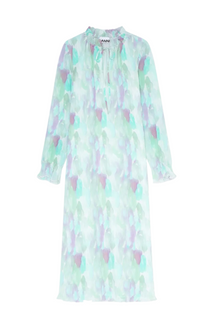 Pleated Georgette Maxi Dress | Bright White