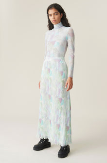 Pleated Maxi Skirt | Bright White