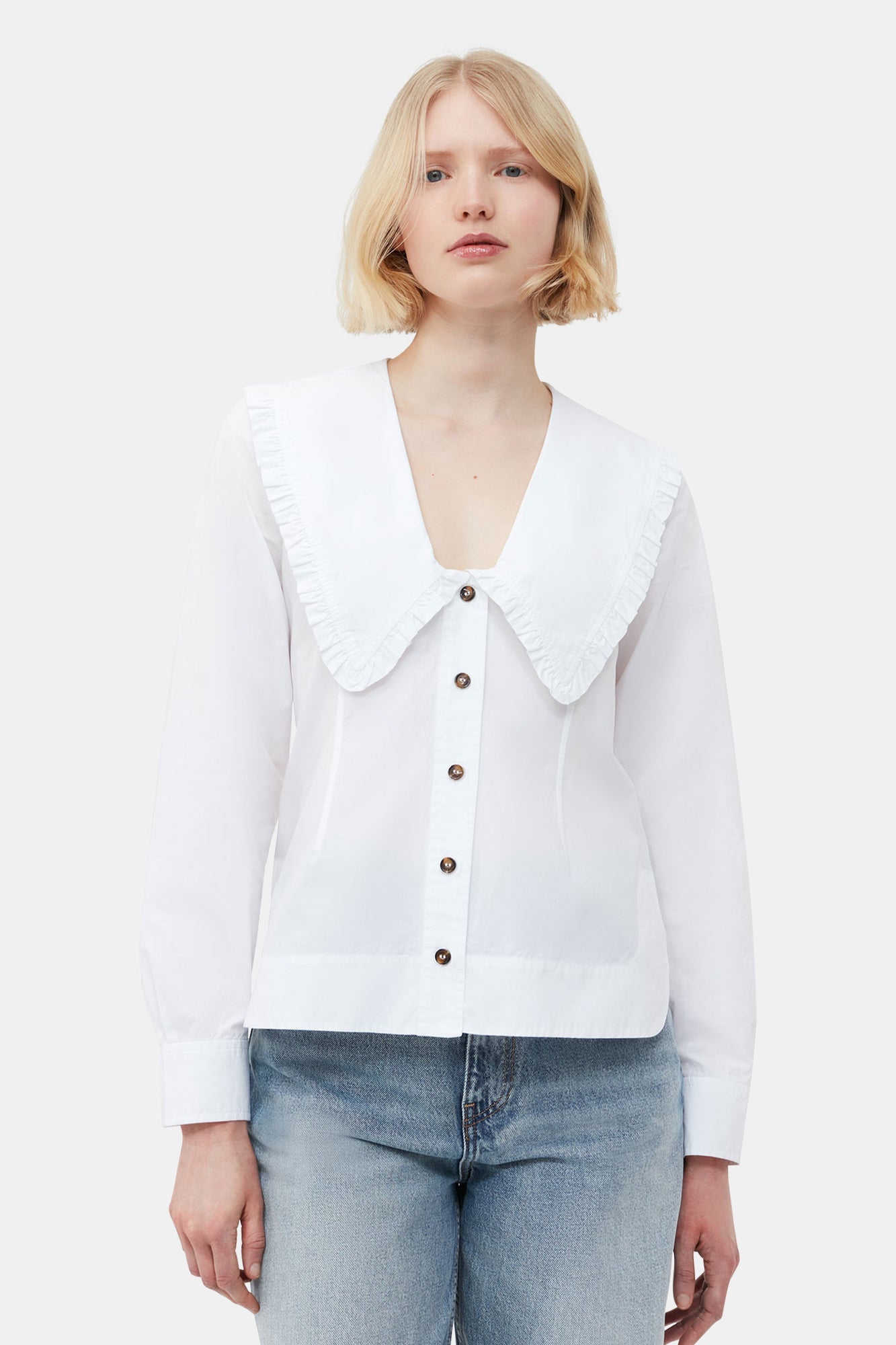 V-Neck Shirt | Bright White