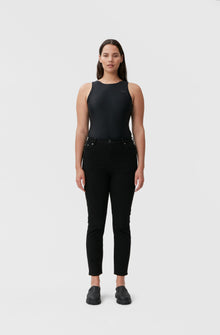 Stretch Cropped Jeans | Black/Black