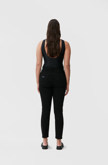 Stretch Cropped Jeans | Black/Black