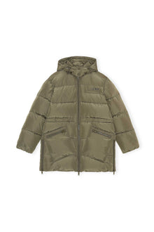 Recycled Polyester Oversized Puffer Midi Jacket | Kalamata