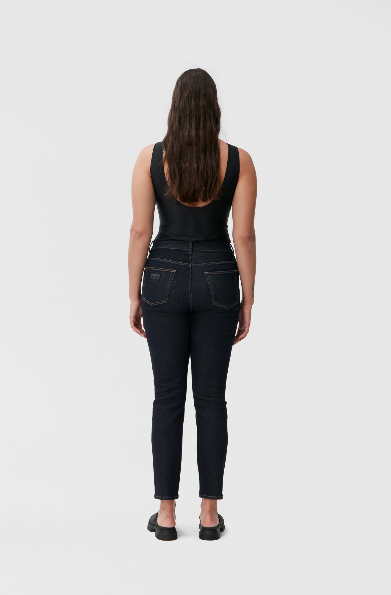 Stretch Cropped Jeans | Indigo