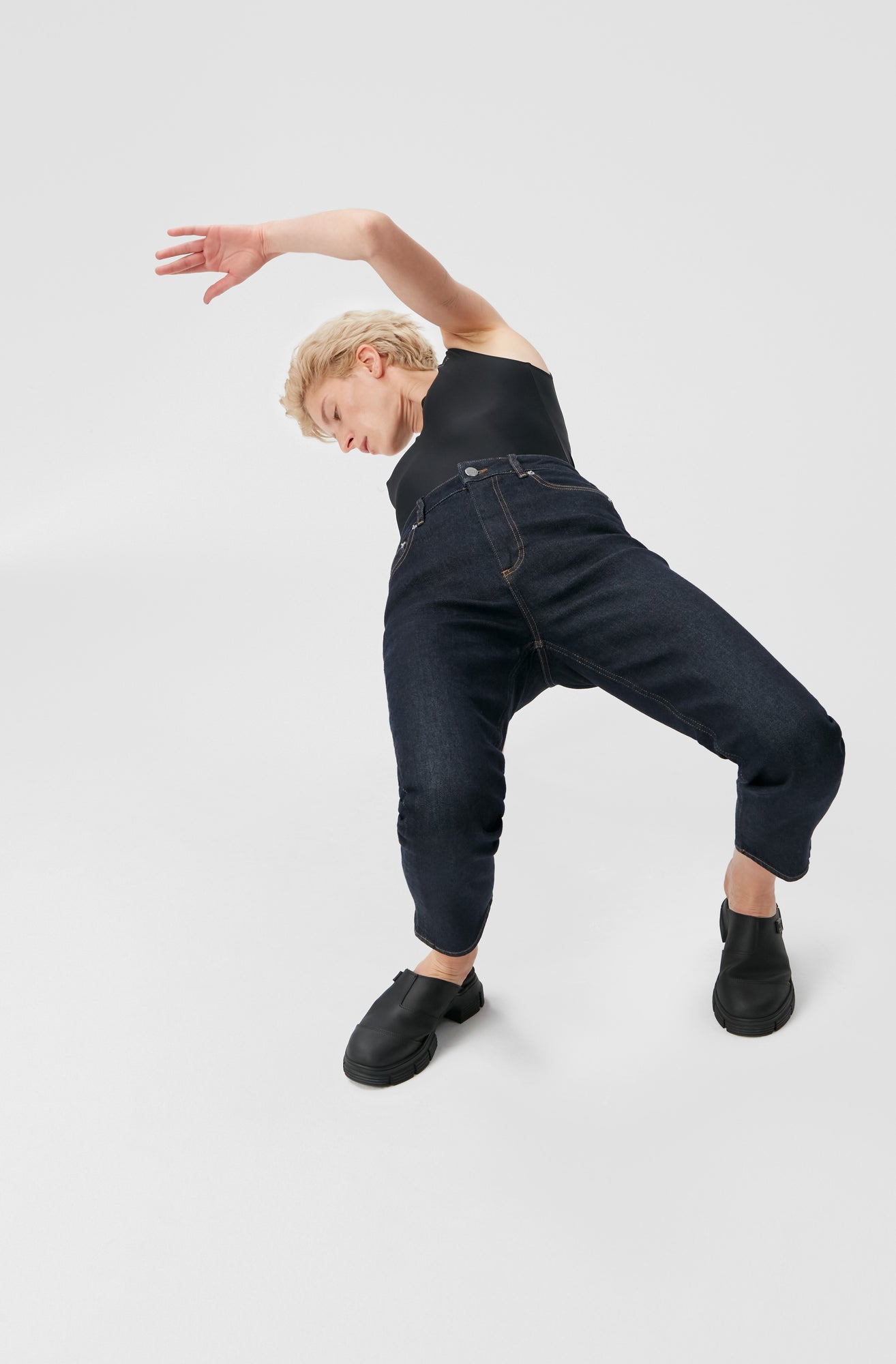 Stretch Cropped Jeans | Indigo