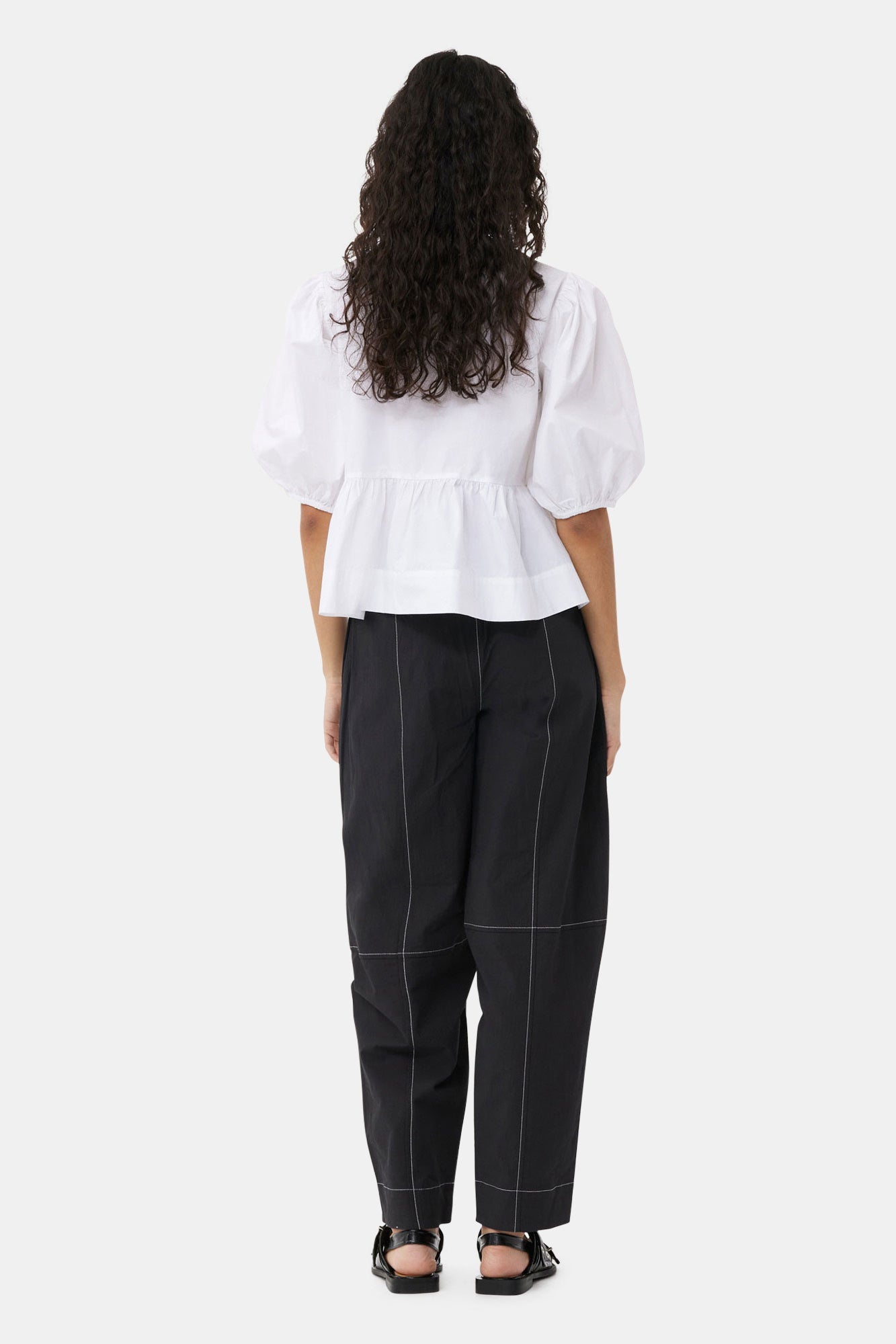 Elasticated Curve Pants | Black
