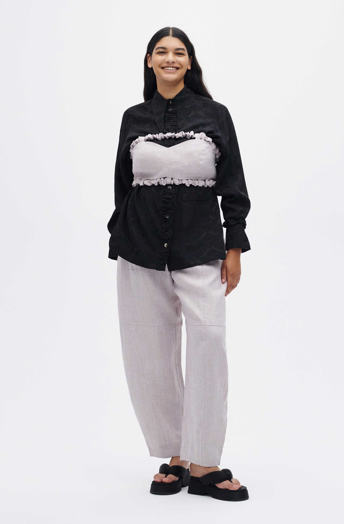 Strapless Crop Top | Light Lilac