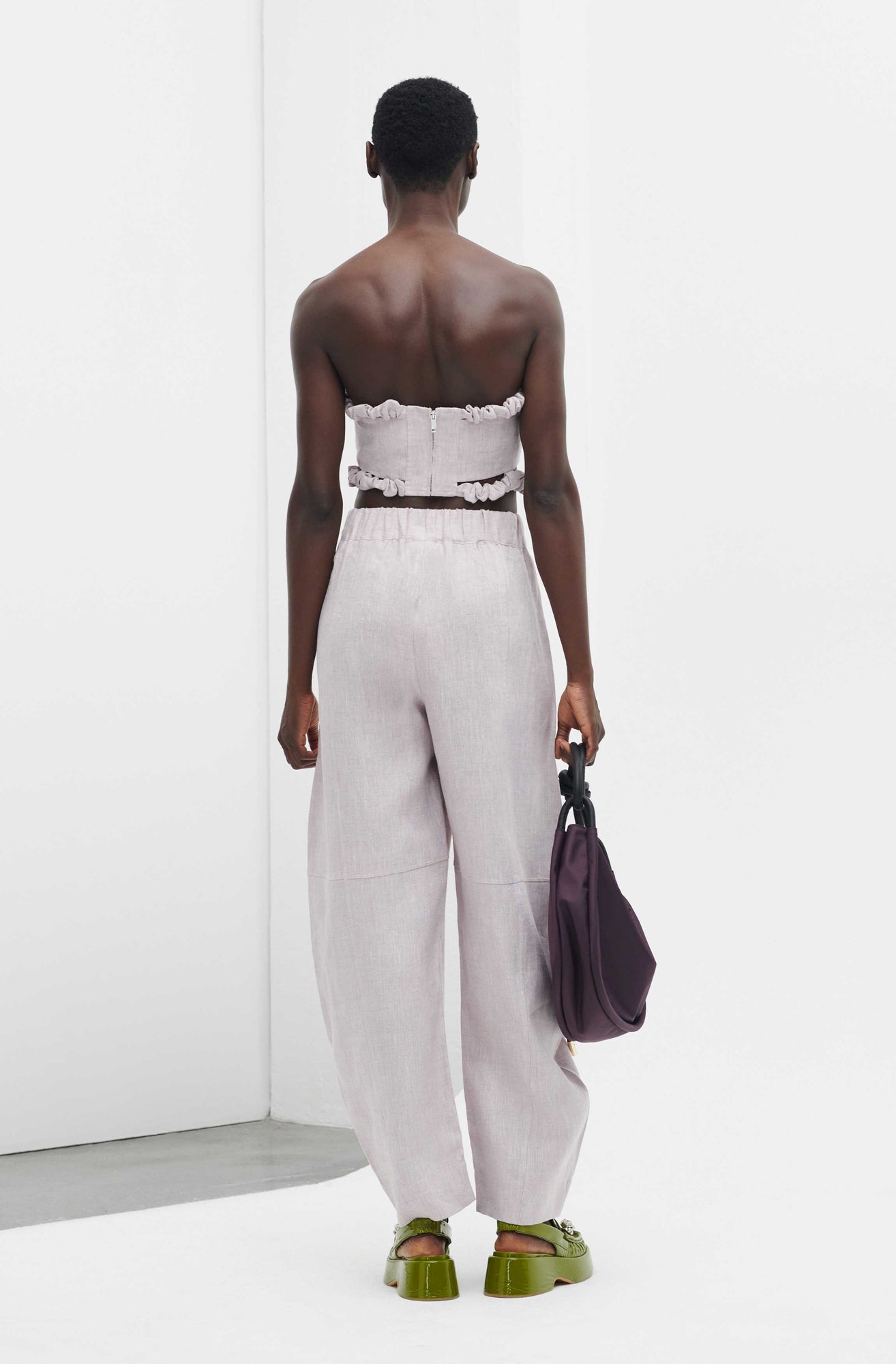 Strapless Crop Top | Light Lilac