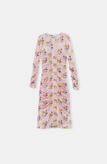 Ruched Maxi Dress | Floral Light Lilac