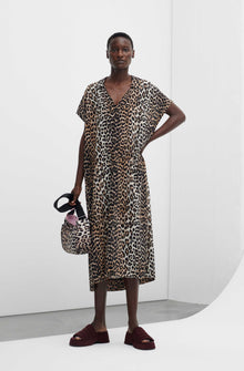 Light Cotton Long Kaftan | Leopard